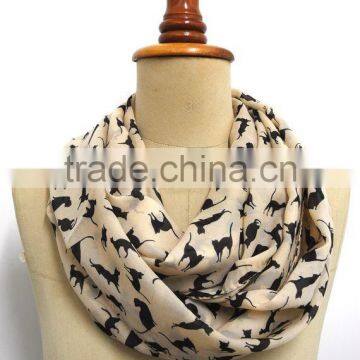 Cat Scarf Scarves Cat Infinity Scarf Chiffon Scarf Black Cat Print Shawl Gift Cat Print Shawl Gift Wrap Super Soft photo-4