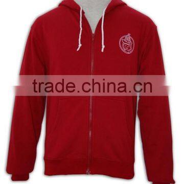 High Quality Promotional Men's Hoodies CVC/TC Fleece Plain Hoodie photo-2