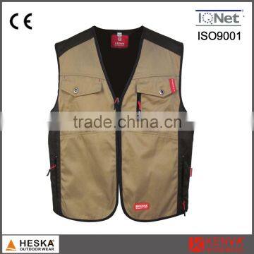 Good design outdoor clothing Men's work vest with poly cotton