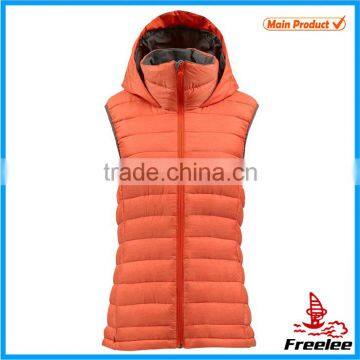 2015 Winter Sleeveless Hoodie Padded Vest for Women