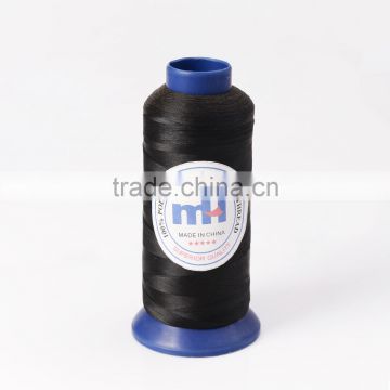 100% filament black polyester high tenacity sewing thread