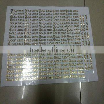 Brand foils sticker