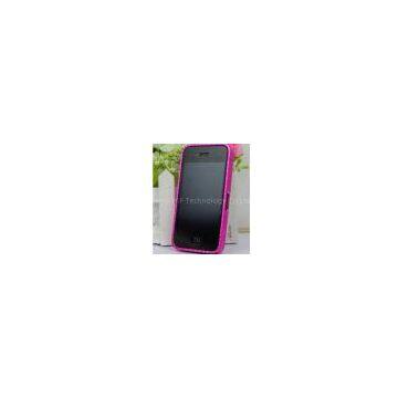 Diamond Ornament Slim Metal Apple iPhone4 4 Bumper Case Cell Phone Accessories