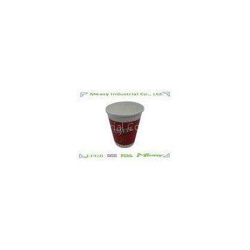 Red Plain Disposable Paper Coffee Cups With Beautiful Design Printing