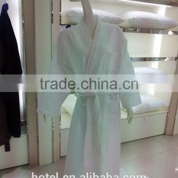 100% cotton hotel waffle bath gown