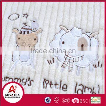 Knitting Animal Patterns Cute Mbroidered Coral Fleece Baby Spanish Blankets photo-6