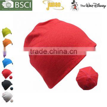 Custom Beanie Printing Cotton Jersey Hat Red Color