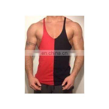 Double colour printed design printed mens stringer vest mens vest