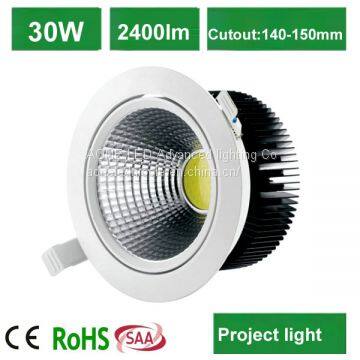 High Lumen new design round cob led dimmable downlight 9w with CE ROHS Approval