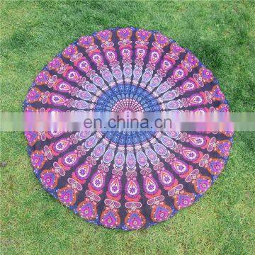 Quick Dry Custom Printed Microfiber Long Lasting Cooling Feel Sport Round Beach Towel photo-2