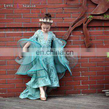 XXLF219 lovely ball gown flower girl dresses patterns free high low girl dress