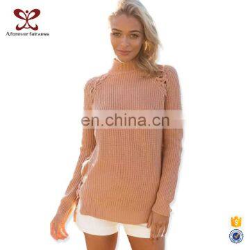 Autumn Fashion Long Raglan Sleeve Hot Sell Pullover Sweater