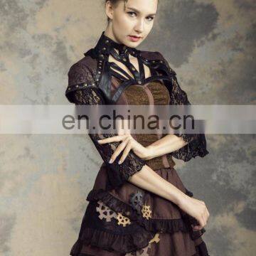 Steampunk Style Puffed Mini Skirt With Gear Decorations photo-5