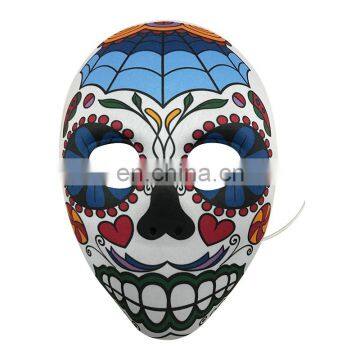 White EVA Mask Covered with Fabric with Web for Halloween, Carnival and Party