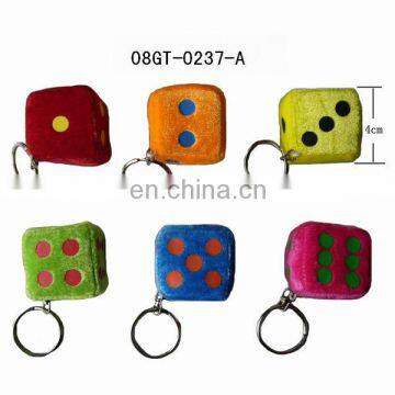 6 Colour Dice Plush dice Key Chains ! BEST PRICE!