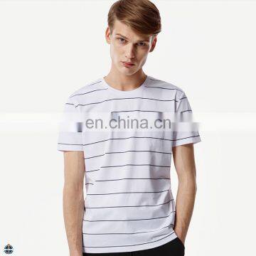 T-MT020 Wholesale Stripe Short Sleeve Comfort Summer Cotton Men T-shirt