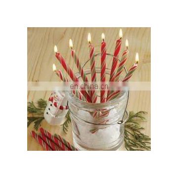 Candy Cane Holiday Taper Candles