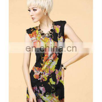 New arrival fashion multi-colors 2016 digital printing silk printed fabric