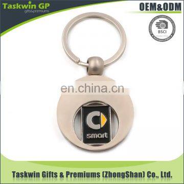 custom design high quality cheap trolley coin with round coin holder