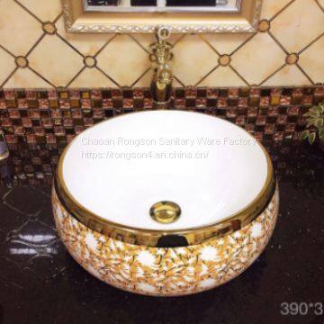 ​Gold basin for wash hand Middle East hot sale gold basin for hotel