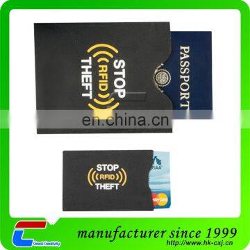 2015 Hotest Product rfid credit card sleeve/ rfid blocking material credit card sleeve