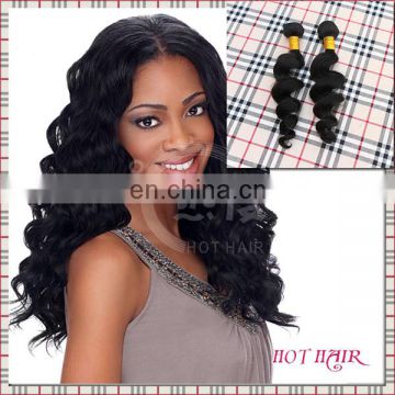 New 2014 christmas promotion top grade cheap 100% unprocessed brazilian peruvian malaysian loose wave human hair extensions