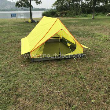 Mountain Cattle Wildcamp 2 Man Bushcraft Tent Rodless ultralight Mountaineerings Yellow Tents