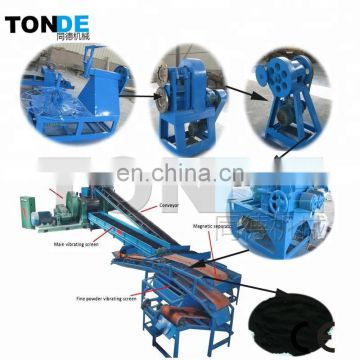 High efficiency tire recycling equipment used tire shredder for sale