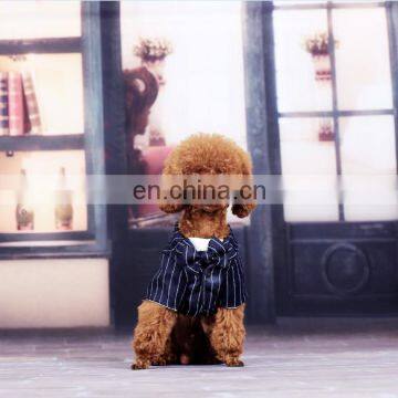 Wholesale Layered Pet Dog Striped Suits Bulldog Formal Clothes Overcoat photo-4