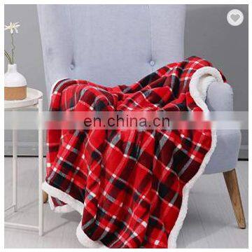 100% Polyester Sherpa Flannel Blanket Two Sides Brushed Cozy Fleece Throw photo-3