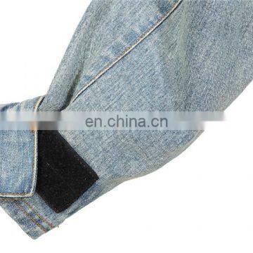 OEM Turtle High Collar Oversized Loose Fit Cuff Washed Men Street Style Jean Denim Jacket photo-5
