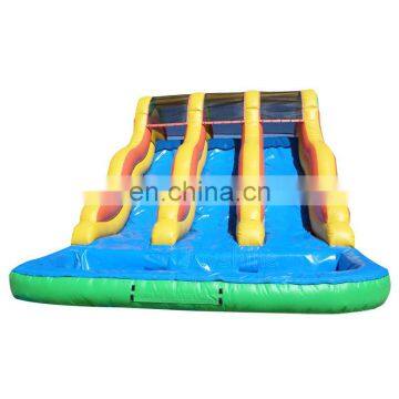 Triple lane Water Slides Bounce House Backyard Inflatable Water Slide With Pool