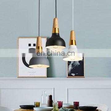 Minimalist Aluminum Suspension Luminaire Decorative Hanging Light Wood Pendant Light for Kitchen Dinner Room photo-6
