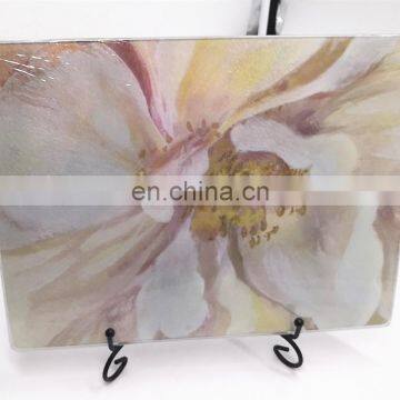 Factory Price  Wholesale Yellow Lady slipper Orchids/Variety Type 12" x 8"/hygienic glass chopping board