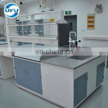 Chemical Laboratory Floor Mounted Full Steel Lab Island Bench photo-4
