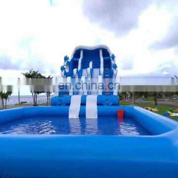 Giant Inflatable Pool Slide/tropical Inflatable Water Slide With Pool for Kids and Adults photo-4