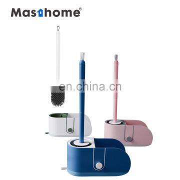 Masthome Newly household plastic modern silicone TPR toilet brush with holder set