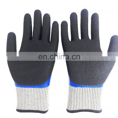 HPPE Level 5 Abrasion Resistance Work Latex Palm Cut Resistant Gloves photo-5