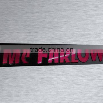 Aluminum metal nameplate