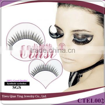 korea natural looking cheap wispy false synthetic fiber eyelashes for sale