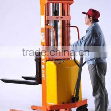 2016 China supplier cheap Manual Stacker 2Tons Semi Electric Pallet stacker