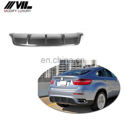 E71 X6 Carbon Fiber Rear Bumper Lip diffuser for BMW X6 2008-2014