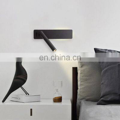 New Design Black Metal Vintage Rectangle Wall Lamp Two Light Sources Indoor Decoration Wall Lighting