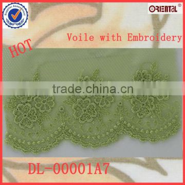 the newest design flower embroidery lace