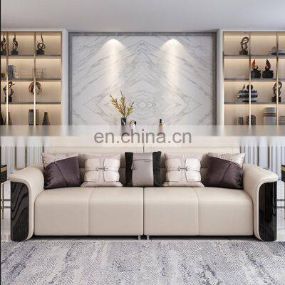 European style leather sofa Modern design home furniture living room sofas