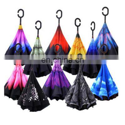 Wholesale Outdoor Umbrella Double Layer Inverted Umbrella With Custom Logo