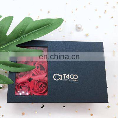 Wholesale Luxury Flower Roses Gift Packaging Basket Boxes With Clear Window photo-3