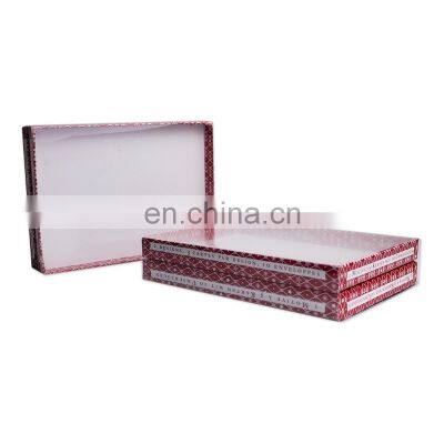 Folded navy cardboard transparent packaging box low price mache gift packages for mom girlfriends