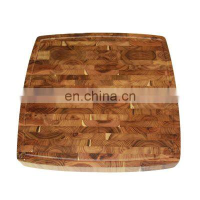 Hot selling Meat Veggies Fruits Bread Teak End Grain Wood Mix Chopping Block Chopping Board