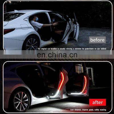 Car Door Decoration Welcome Light Strips Strobe Flashing Lights Safety 12V 120cm Opening Warning LED Ambient Lamp Strip